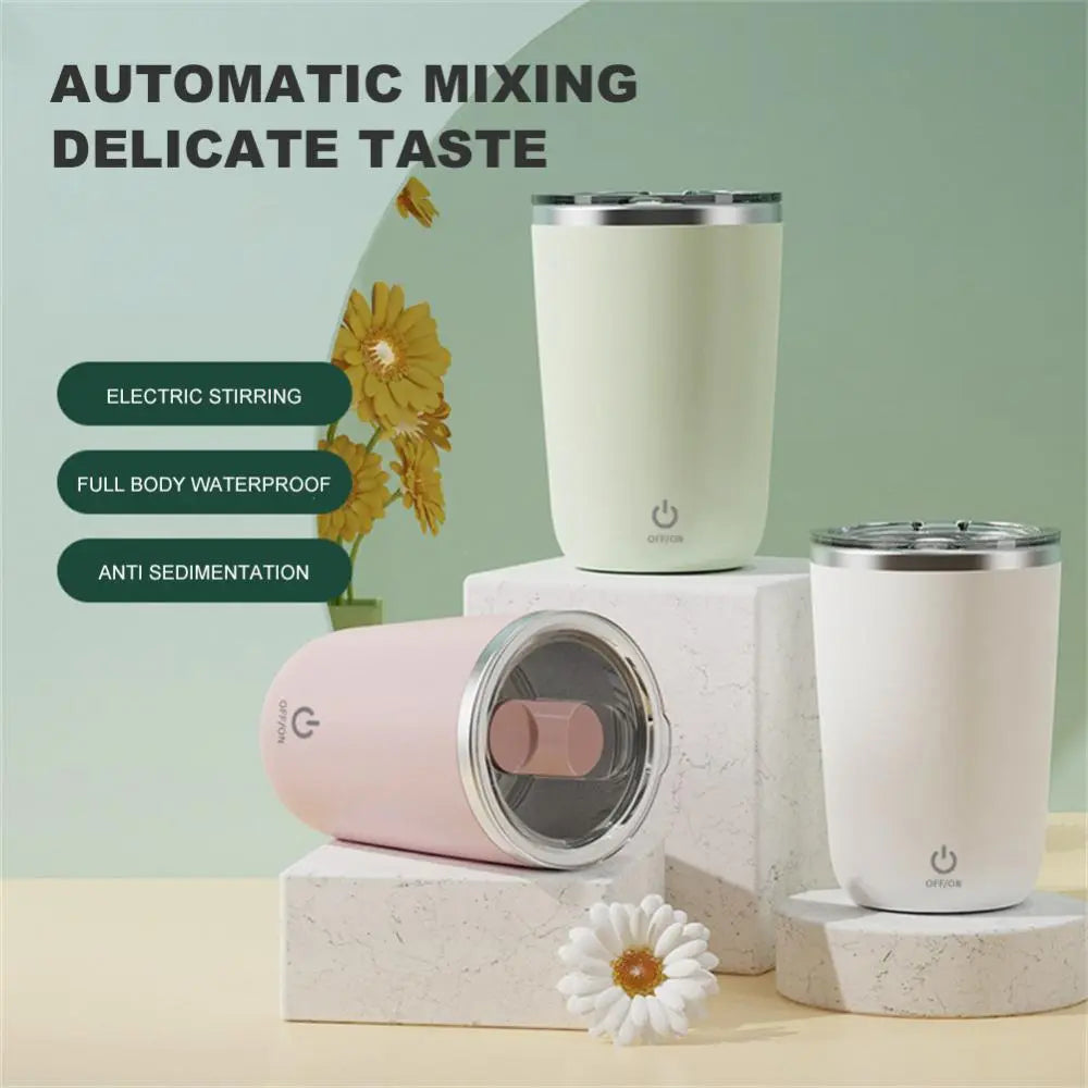 350ml Automatic Self Stirring Mug Coffee Milk Juice Mixing Cup Electric Stainless Steel Lazy Rotating Mug Magnetic Stirring Cup Kitchen Gadgets - Image #3