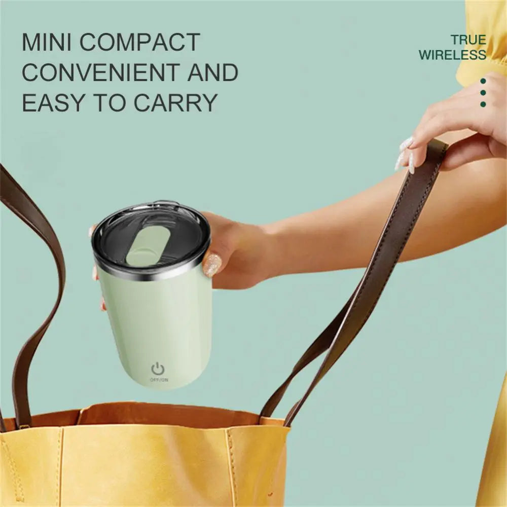 350ml Automatic Self Stirring Mug Coffee Milk Juice Mixing Cup Electric Stainless Steel Lazy Rotating Mug Magnetic Stirring Cup Kitchen Gadgets - Image #5