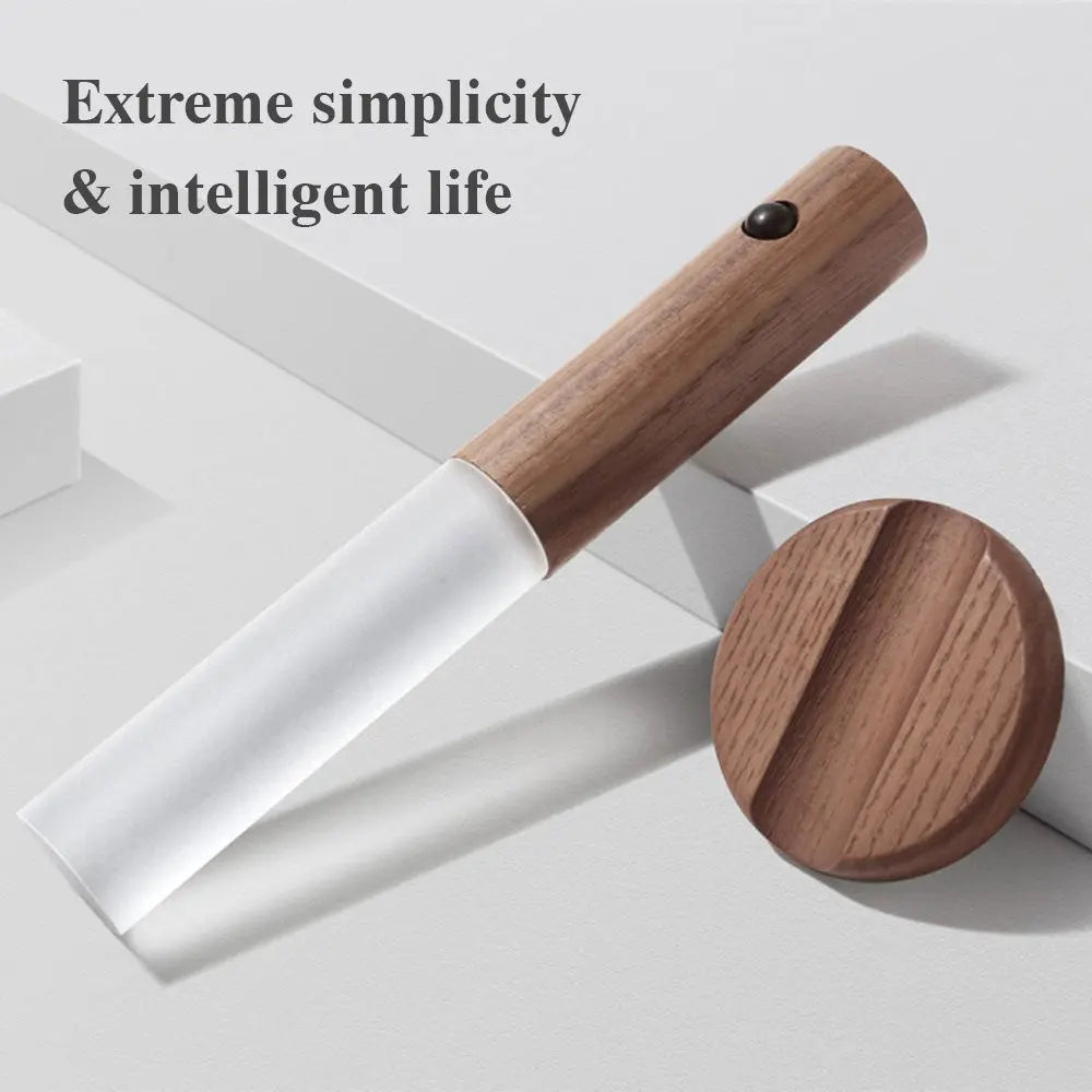 Auto LED USB Magnetic Wood Wireless Night Light Corridors Porch Lights PIR Motion Sensor Wall Light Cabinet Lamp - Image #3