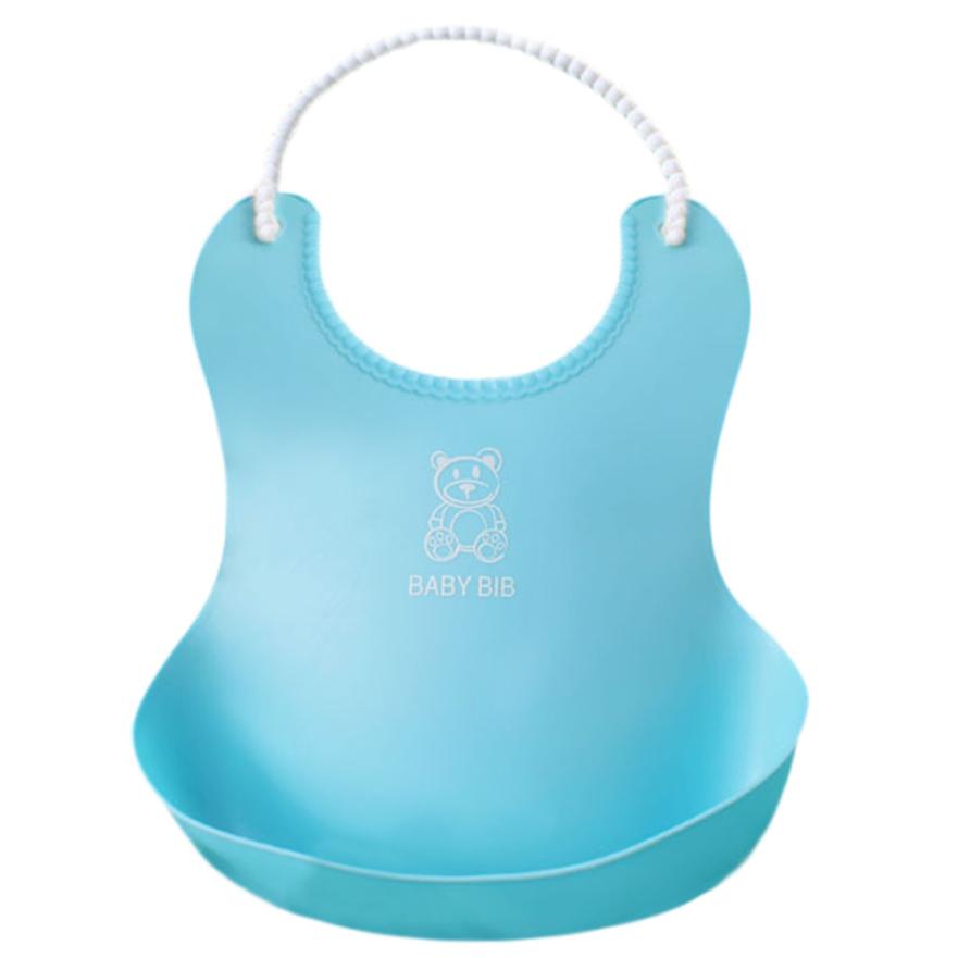 Baby Bibs&Burp Clothes Bib silicone Waterproof Kids Boys Girls Feeding Eromxe
