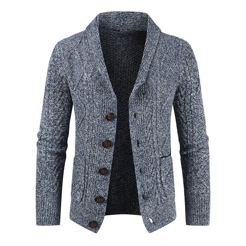 Men's Fashion Knitted Cardigan V Neck Loose Thick Sweater Jacket Eromxe