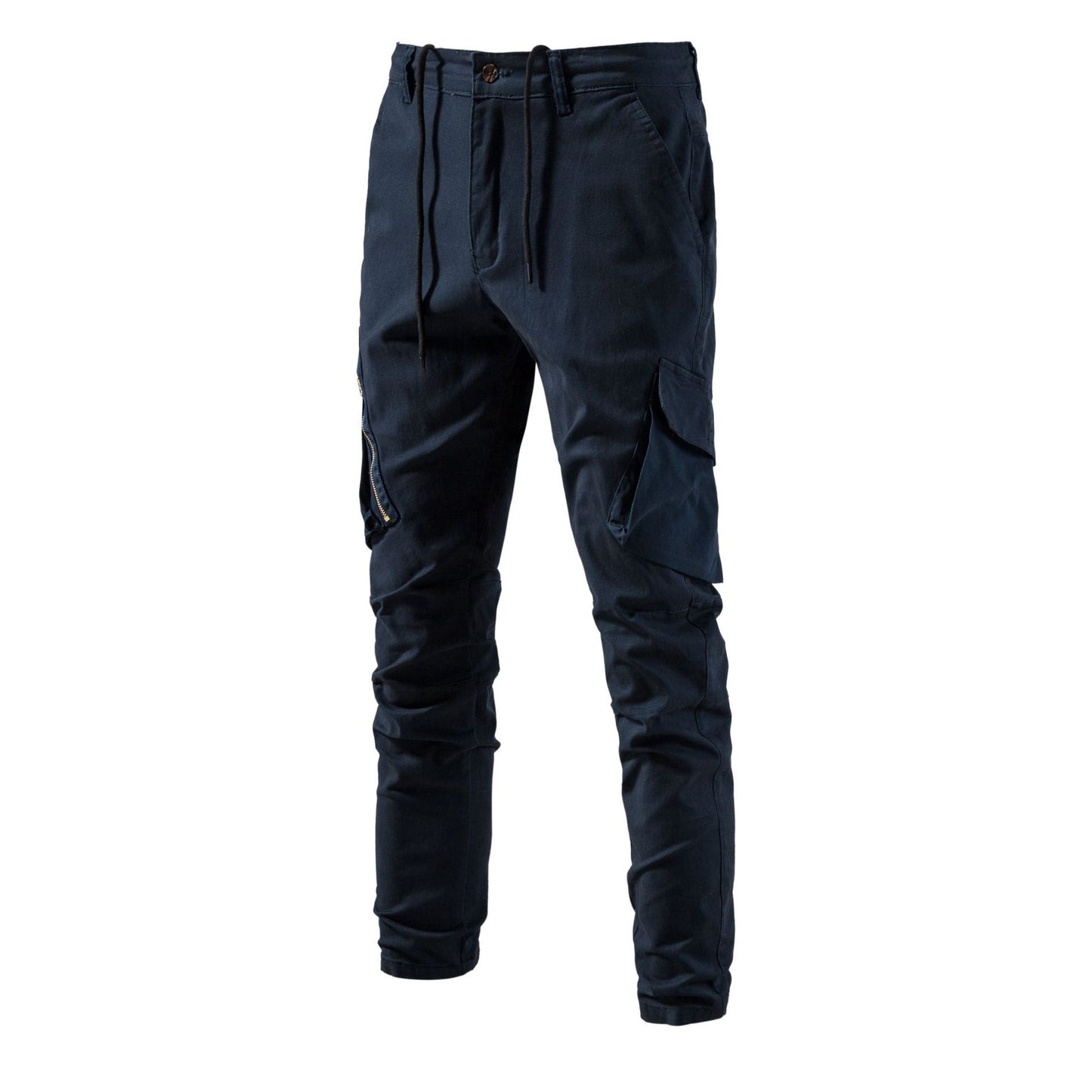 Men's Fashionable Versatile Multi-pocket Solid Color Trousers Eromxe