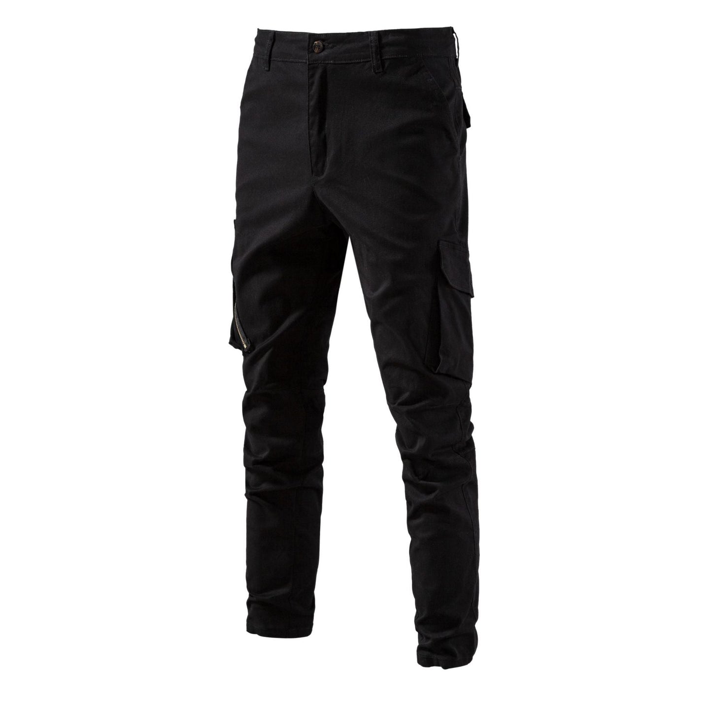 Men's Fashionable Versatile Multi-pocket Solid Color Trousers Eromxe
