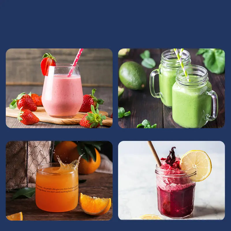 6blade Portable Blender Mini Juicer Cup Extractor Smoothie USB Charging Fruit Squeezer Blender Food Mixer Ice Crusher Portable Juicer Machine - Image #4