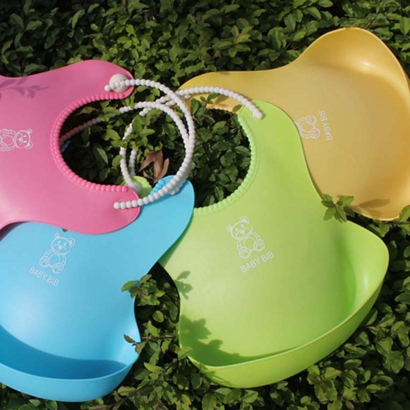 Baby Bibs&Burp Clothes Bib silicone Waterproof Kids Boys Girls Feeding Eromxe