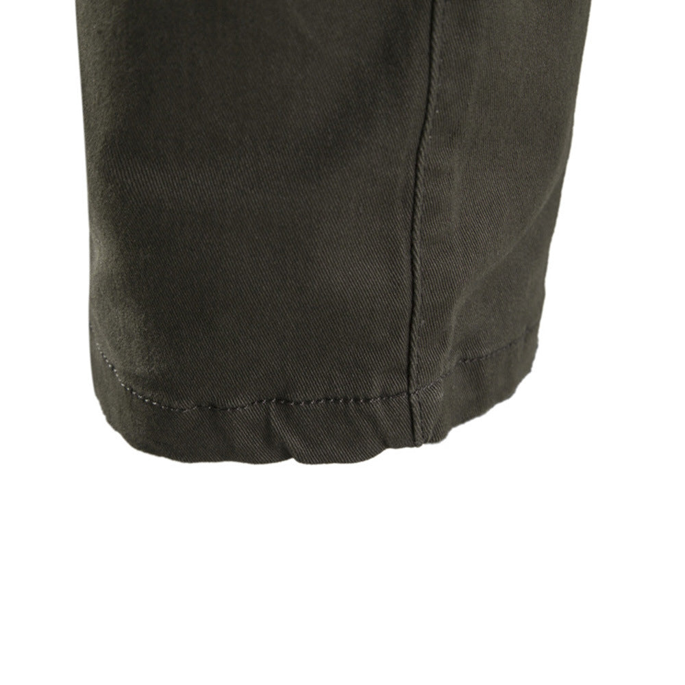 Men's Fashionable Versatile Multi-pocket Solid Color Trousers Eromxe