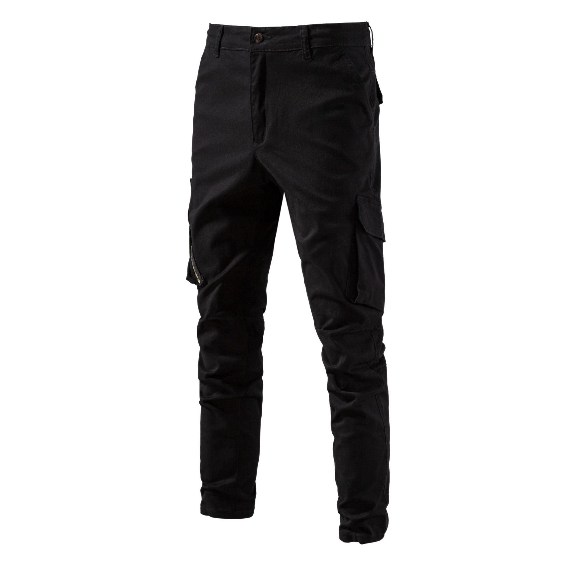 Men's Fashionable Versatile Multi-pocket Solid Color Trousers Eromxe