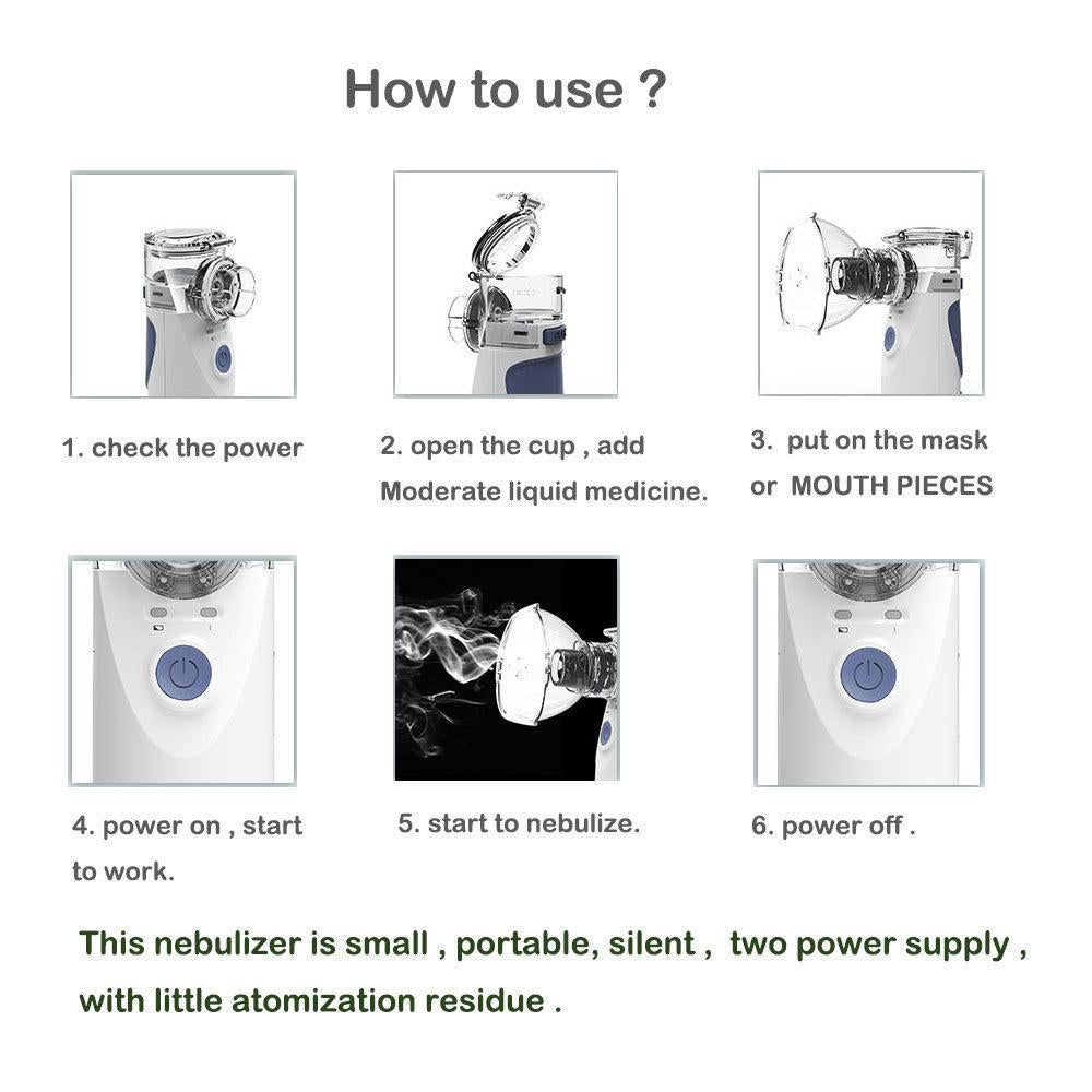 Portable Handheld Nebulizer Mist Inhaler and Atomizer Eromxe
