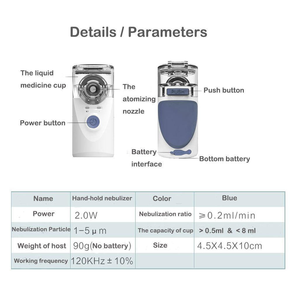 Portable Handheld Nebulizer Mist Inhaler and Atomizer Eromxe