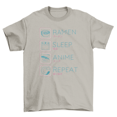 Ramen anime routine t-shirt Eromxe