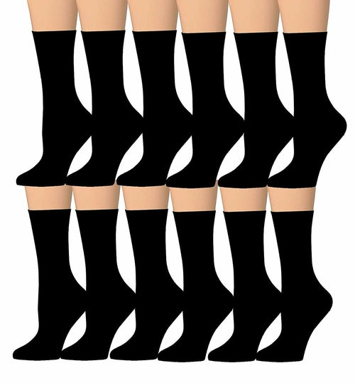 Tipi Toe Women's 12 Pairs Colorful Patterned Crew Socks Eromxe