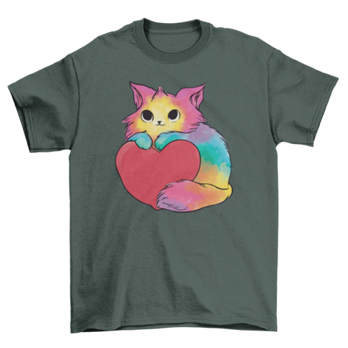 Valentine kitten t-shirt Eromxe