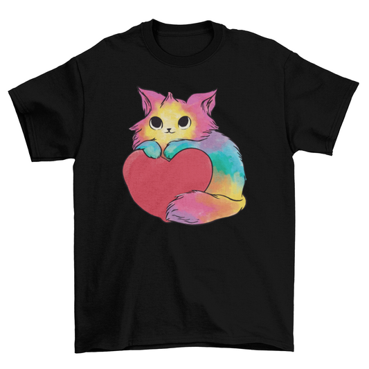 Valentine kitten t-shirt Eromxe