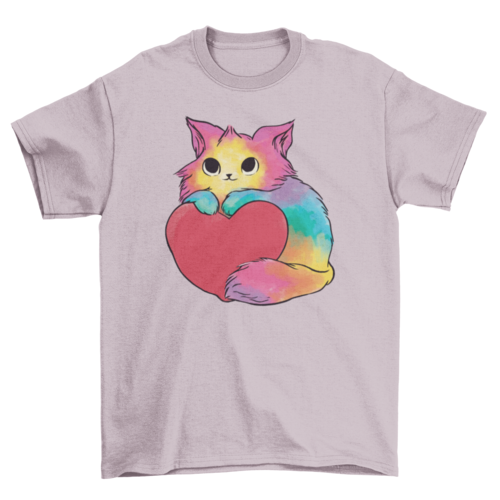 Valentine kitten t-shirt Eromxe