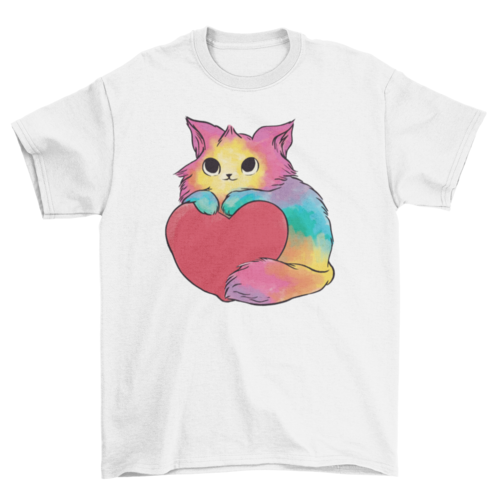Valentine kitten t-shirt Eromxe