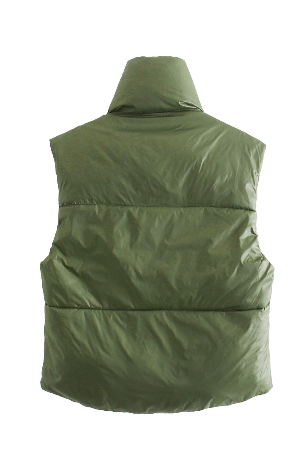 Zip-Up Drawstring Puffer Vest Eromxe
